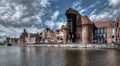 City view of Gdansk, Poland, MotÃâawa River. Royalty Free Stock Photo